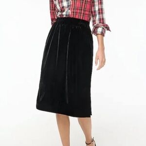 J.Crew Factory Velvet pull-on skirt